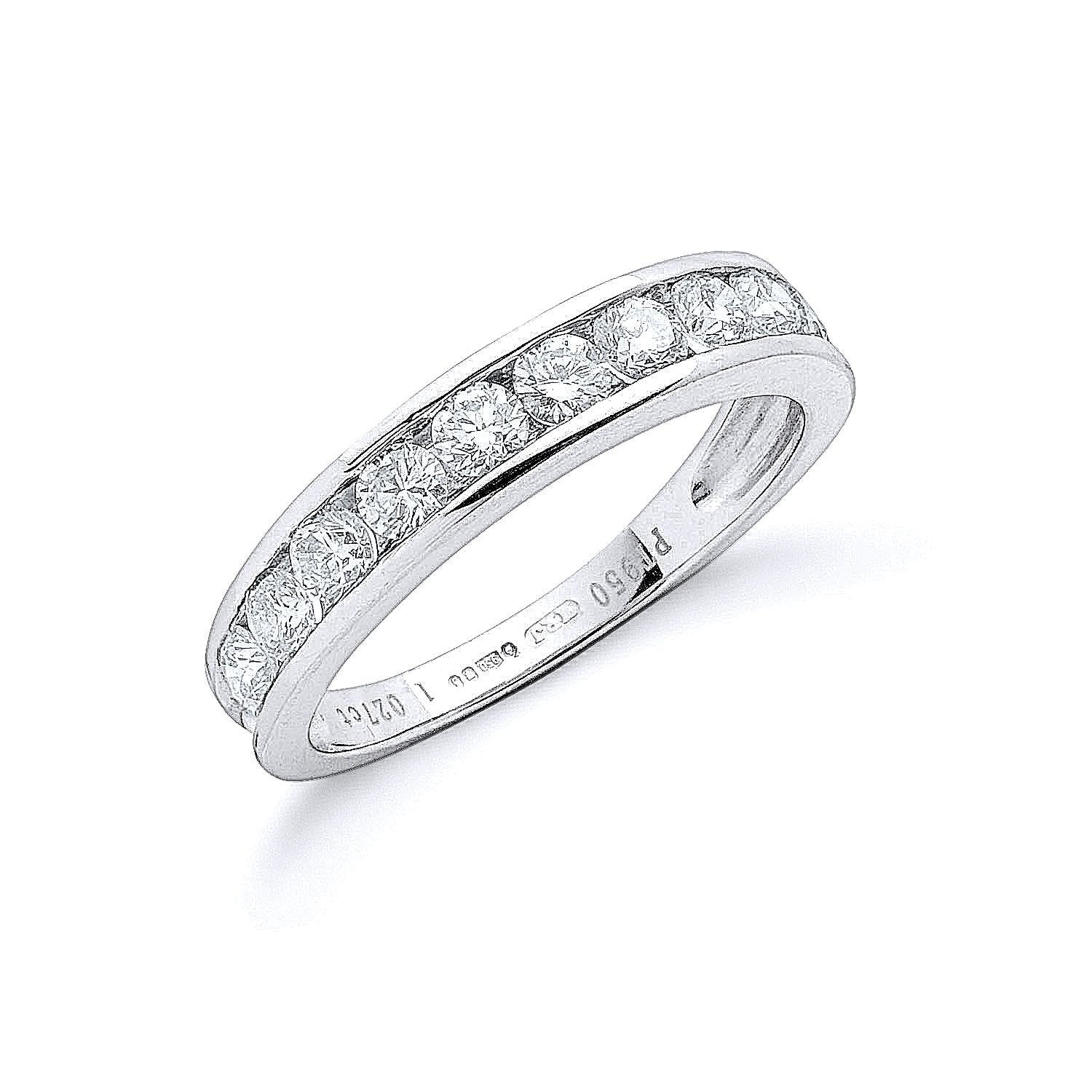 Platinum 1.00ct G/H-vs Diamond Eternity Ring - Fine Ring - Certified Authentic - Swiss Made – Luxury Jewellery by Impe